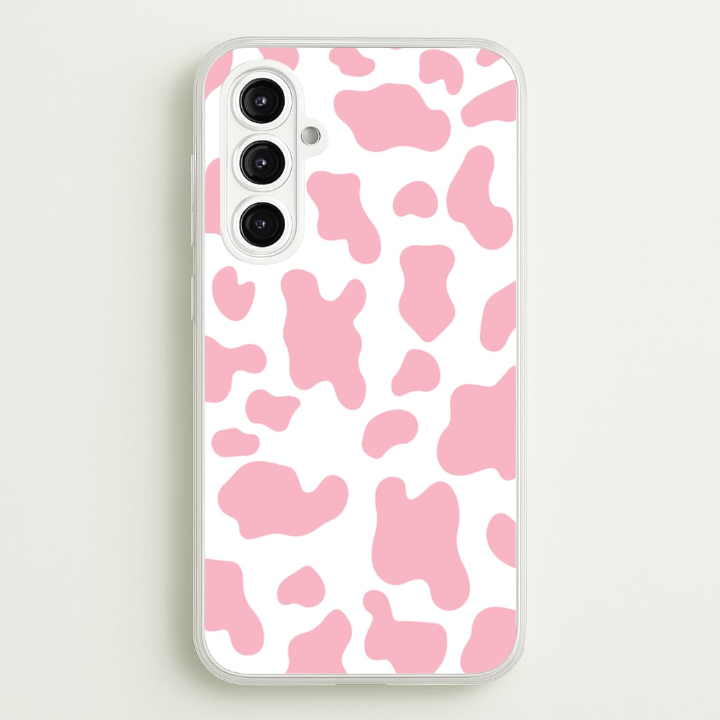 Pink Cow - Animal Patterns - Animal Patterns Phone Case for Galaxy A16