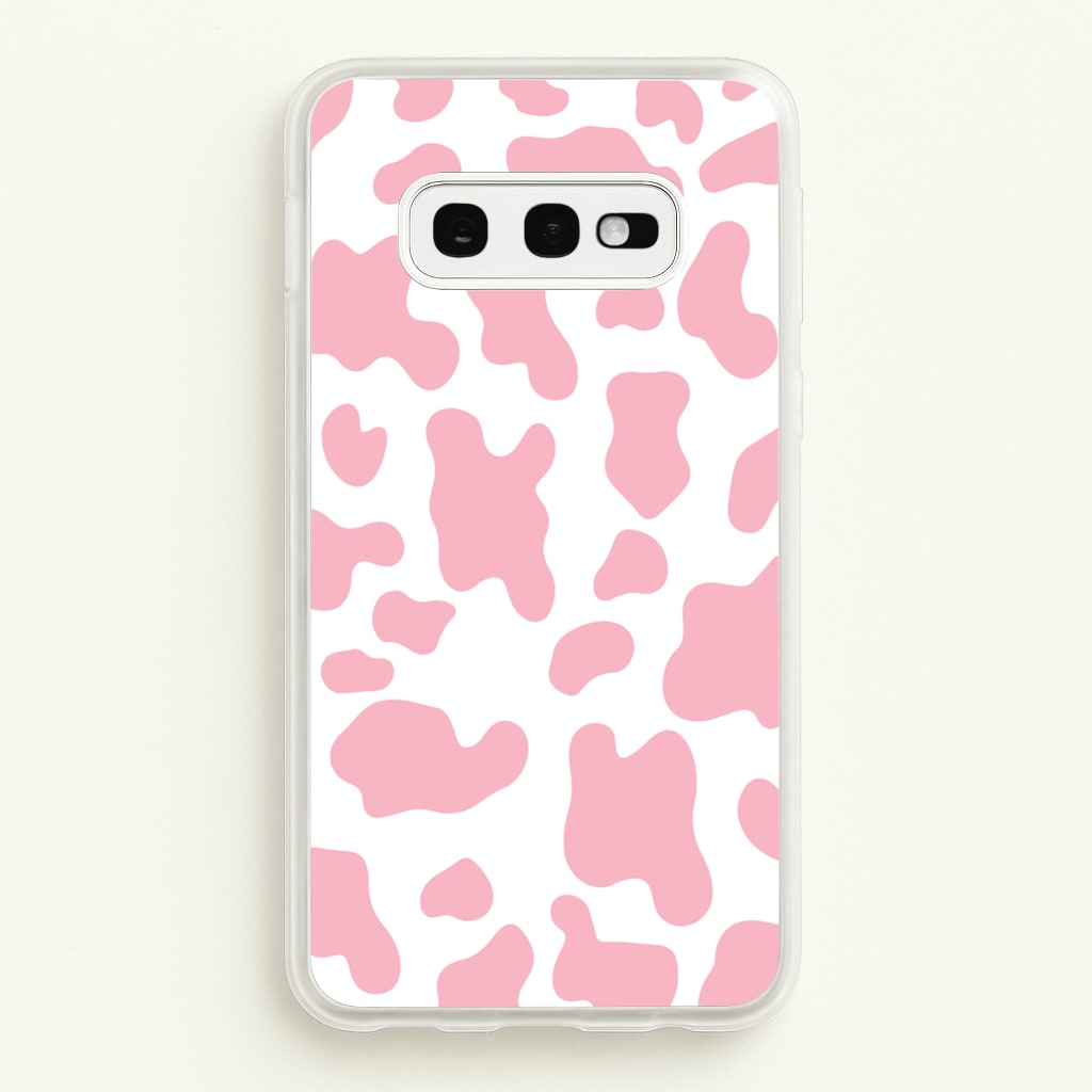 Pink Cow - Animal Patterns - Animal Patterns Phone Case for Galaxy S10e