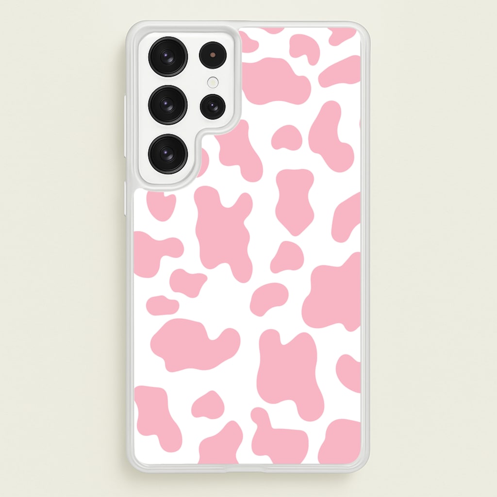 Pink Cow - Animal Patterns - Animal Patterns Phone Case for Galaxy S22 Ultra