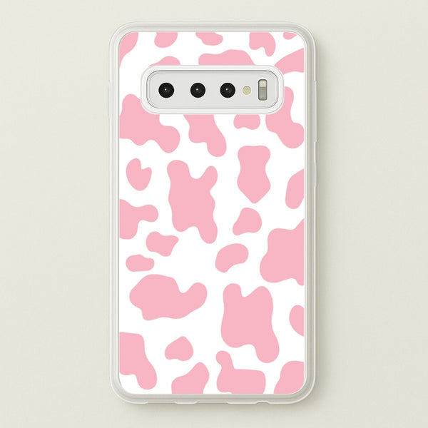 Pink Cow - Animal Patterns - Animal Patterns Phone Case for Galaxy S10 Plus