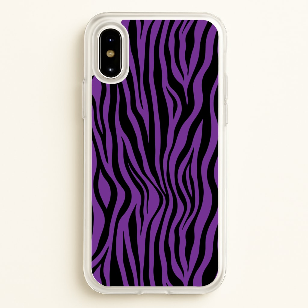 Purple Zebra - Animal Patterns - Animal Patterns Phone Case for iPhone X / XS