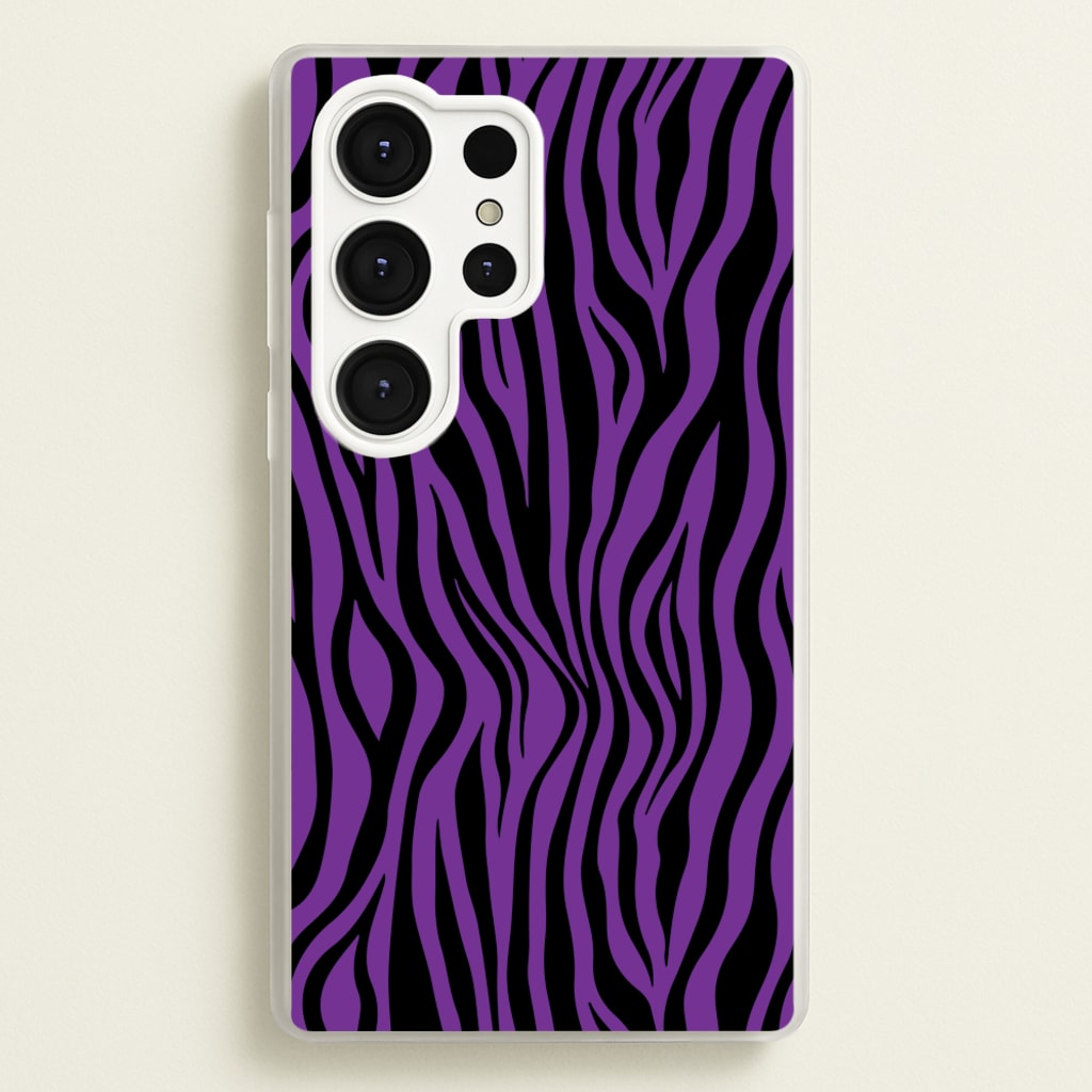 Purple Zebra - Animal Patterns - Animal Patterns Phone Case for Galaxy S25 Ultra