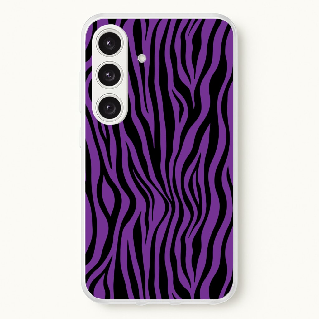 Purple Zebra - Animal Patterns - Animal Patterns Phone Case for Galaxy S25 Plus