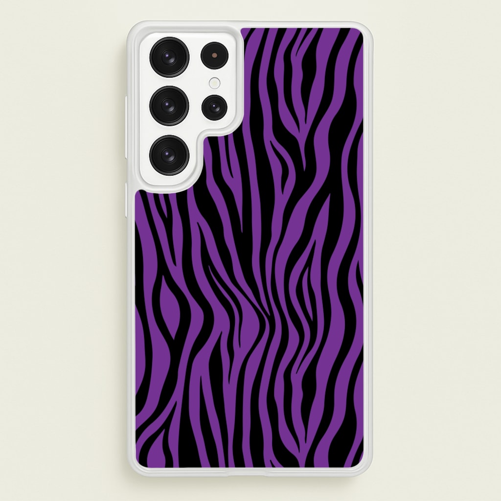 Purple Zebra - Animal Patterns - Animal Patterns Phone Case for Galaxy S23 Ultra