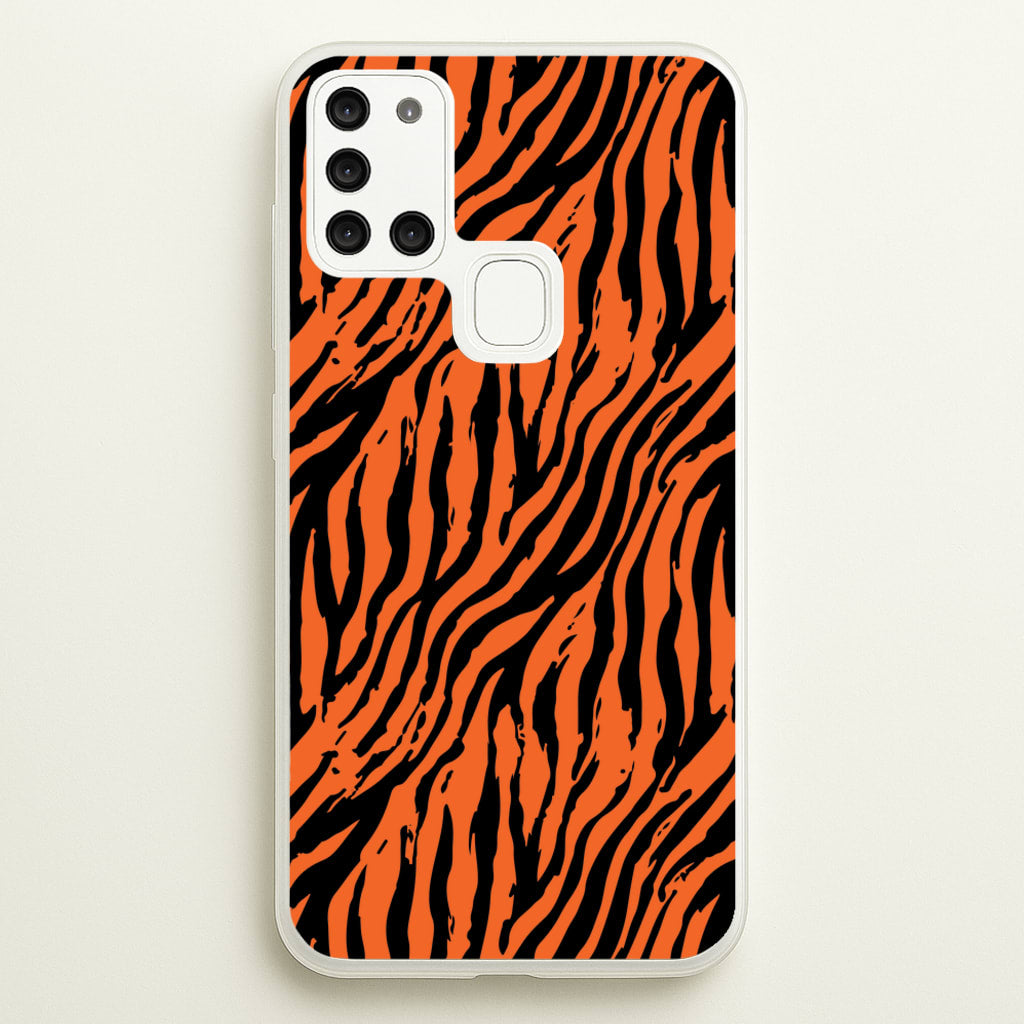 Tiger - Animal Patterns - Animal Patterns Phone Case for Galaxy A21s