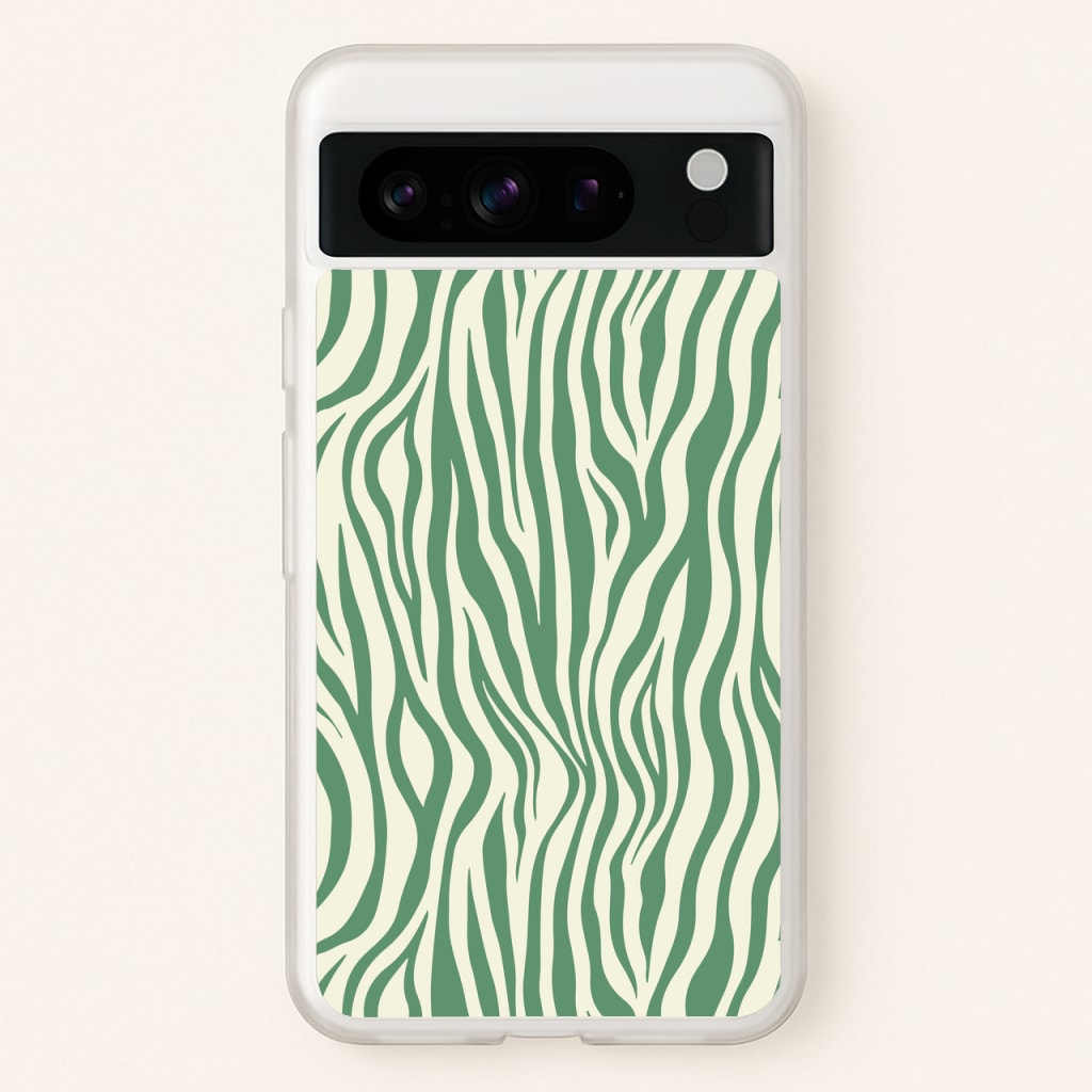 Green Zebra - Animal Patterns - Animal Patterns Phone Case for Google Pixel 8 Pro