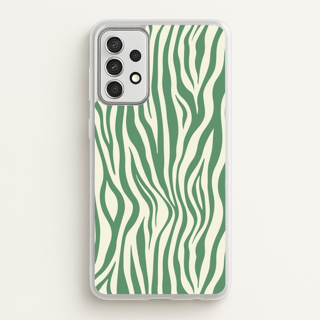 Green Zebra - Animal Patterns - Animal Patterns Phone Case for Galaxy A52 / A52s