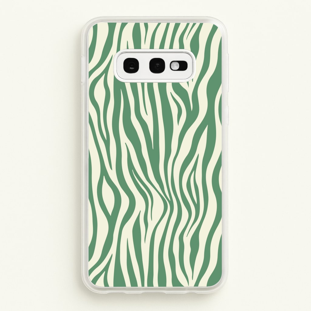 Green Zebra - Animal Patterns - Animal Patterns Phone Case for Galaxy S10e