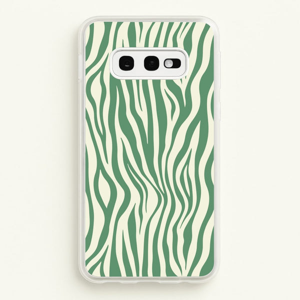 Green Zebra - Animal Patterns - Animal Patterns Phone Case for Galaxy S10e