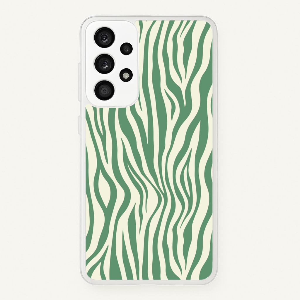 Green Zebra - Animal Patterns - Animal Patterns Phone Case for Galaxy A53