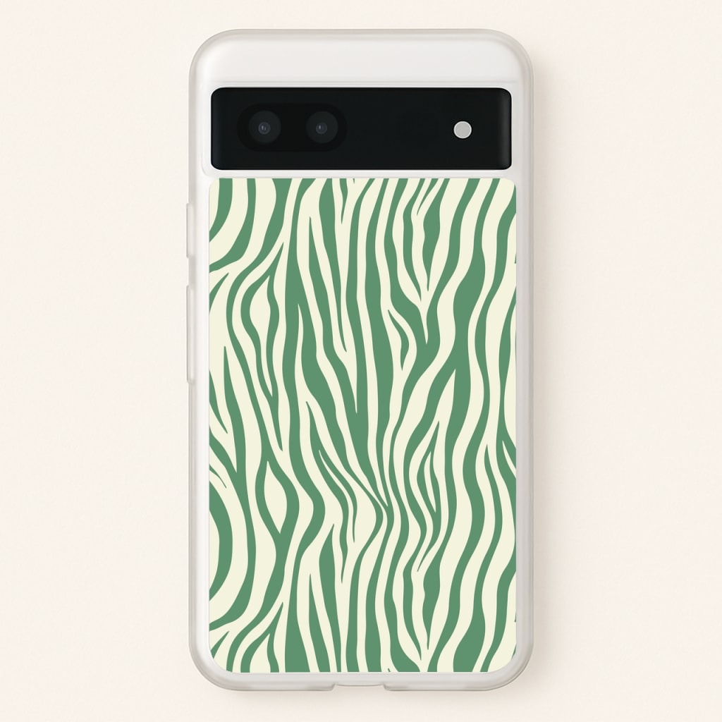 Green Zebra - Animal Patterns - Animal Patterns Phone Case for Google Pixel 7a
