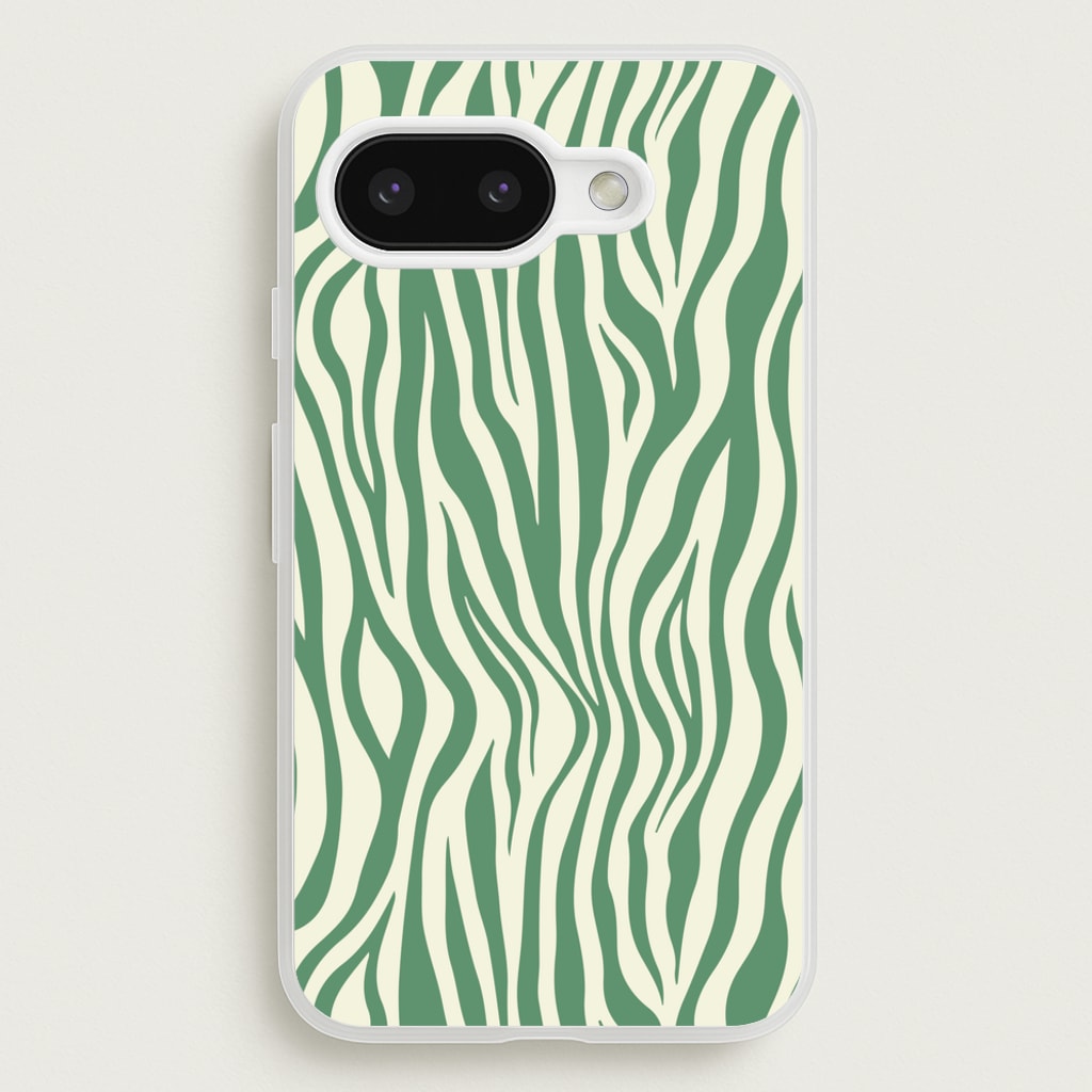 Green Zebra - Animal Patterns - Animal Patterns Phone Case for Google Pixel 9a