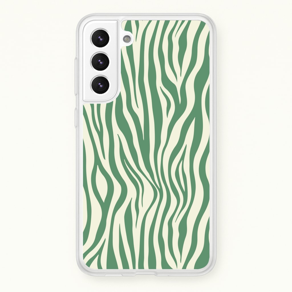 Green Zebra - Animal Patterns - Animal Patterns Phone Case for Galaxy S21FE