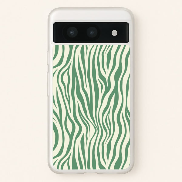 Green Zebra - Animal Patterns - Animal Patterns Phone Case for Google Pixel 8a