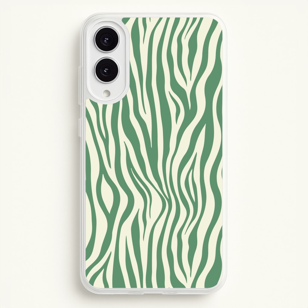 Green Zebra - Animal Patterns - Animal Patterns Phone Case for Galaxy S25 Edge