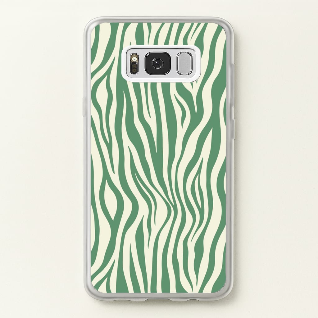 Green Zebra - Animal Patterns - Animal Patterns Phone Case for Galaxy S8 Plus