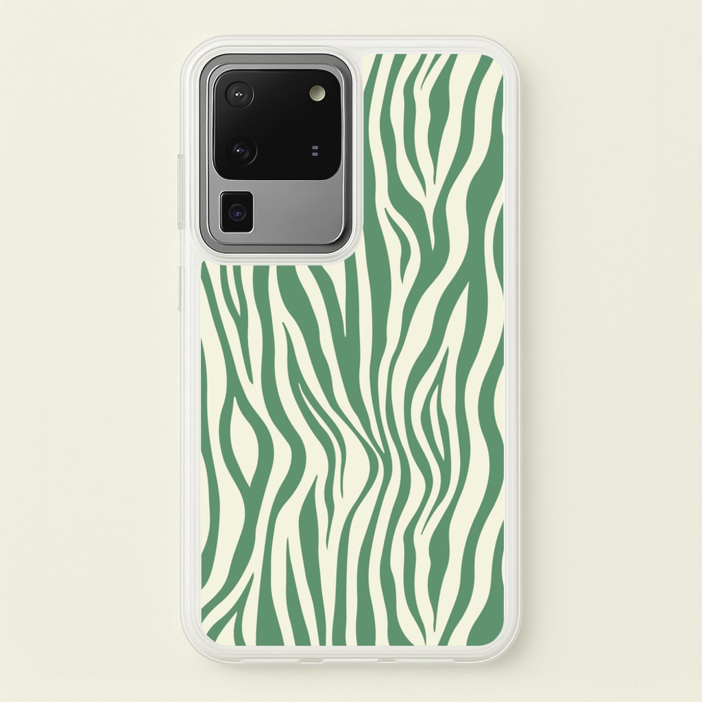 Green Zebra - Animal Patterns - Animal Patterns Phone Case for Galaxy S20 Ultra