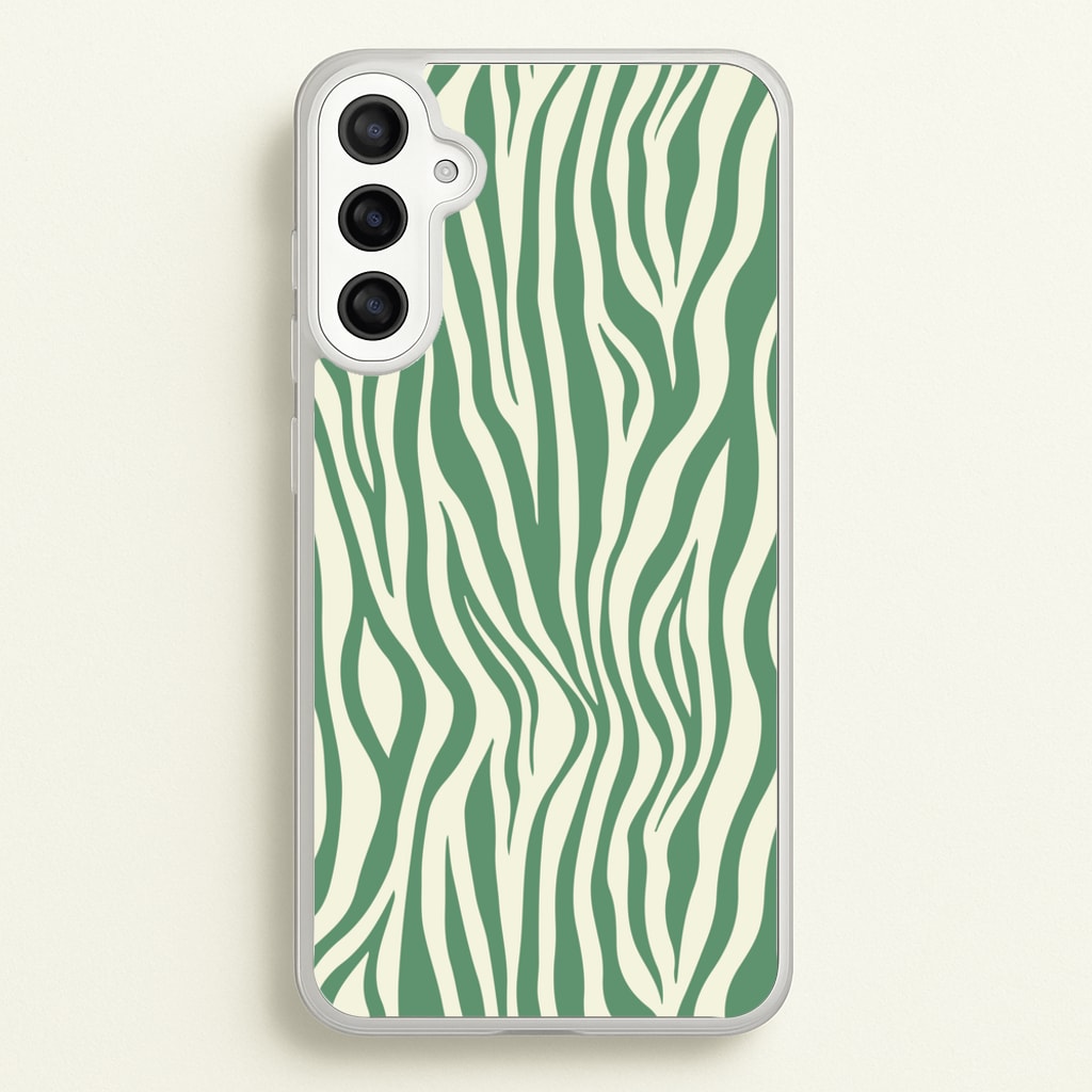 Green Zebra - Animal Patterns - Animal Patterns Phone Case for Galaxy A36