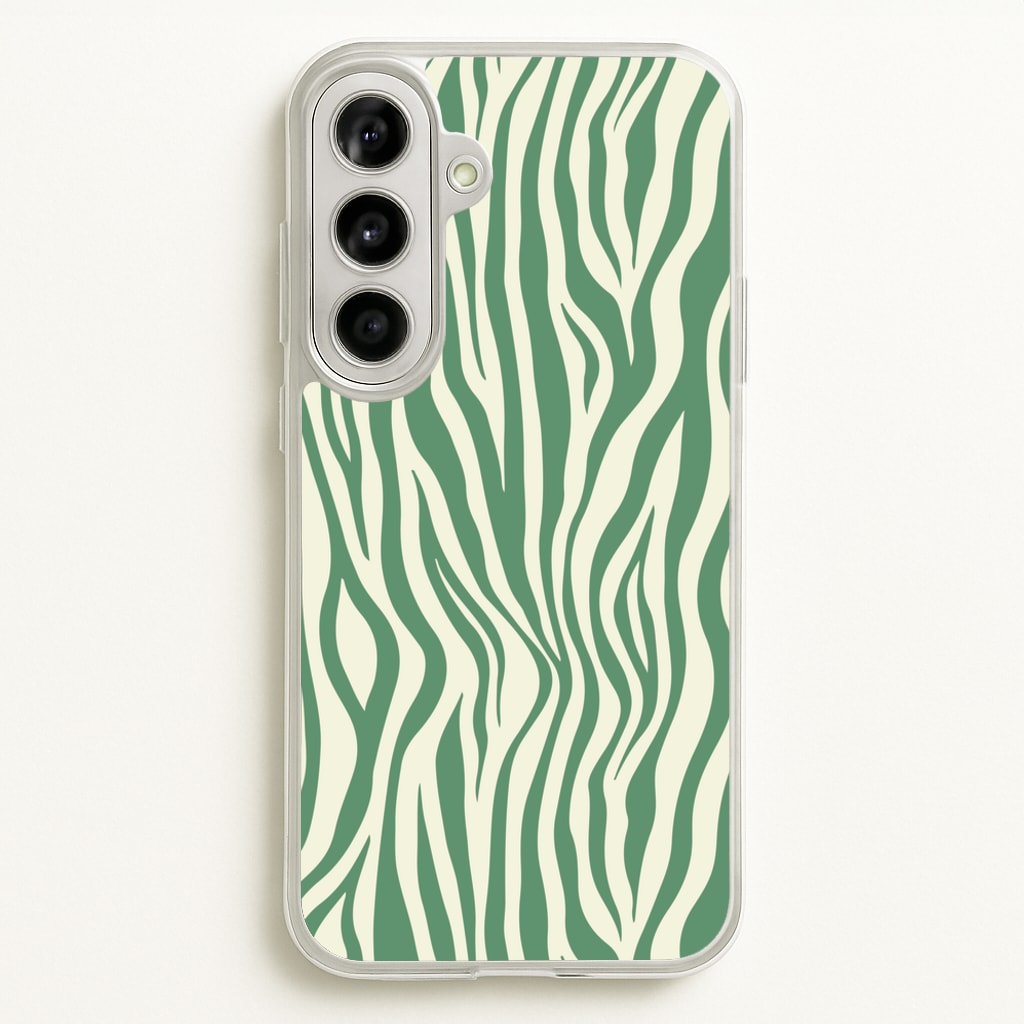 Green Zebra - Animal Patterns - Animal Patterns Phone Case for Galaxy A56