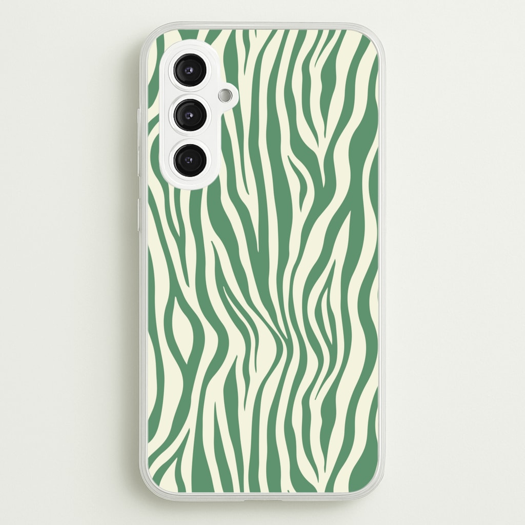 Green Zebra - Animal Patterns - Animal Patterns Phone Case for Galaxy S23FE