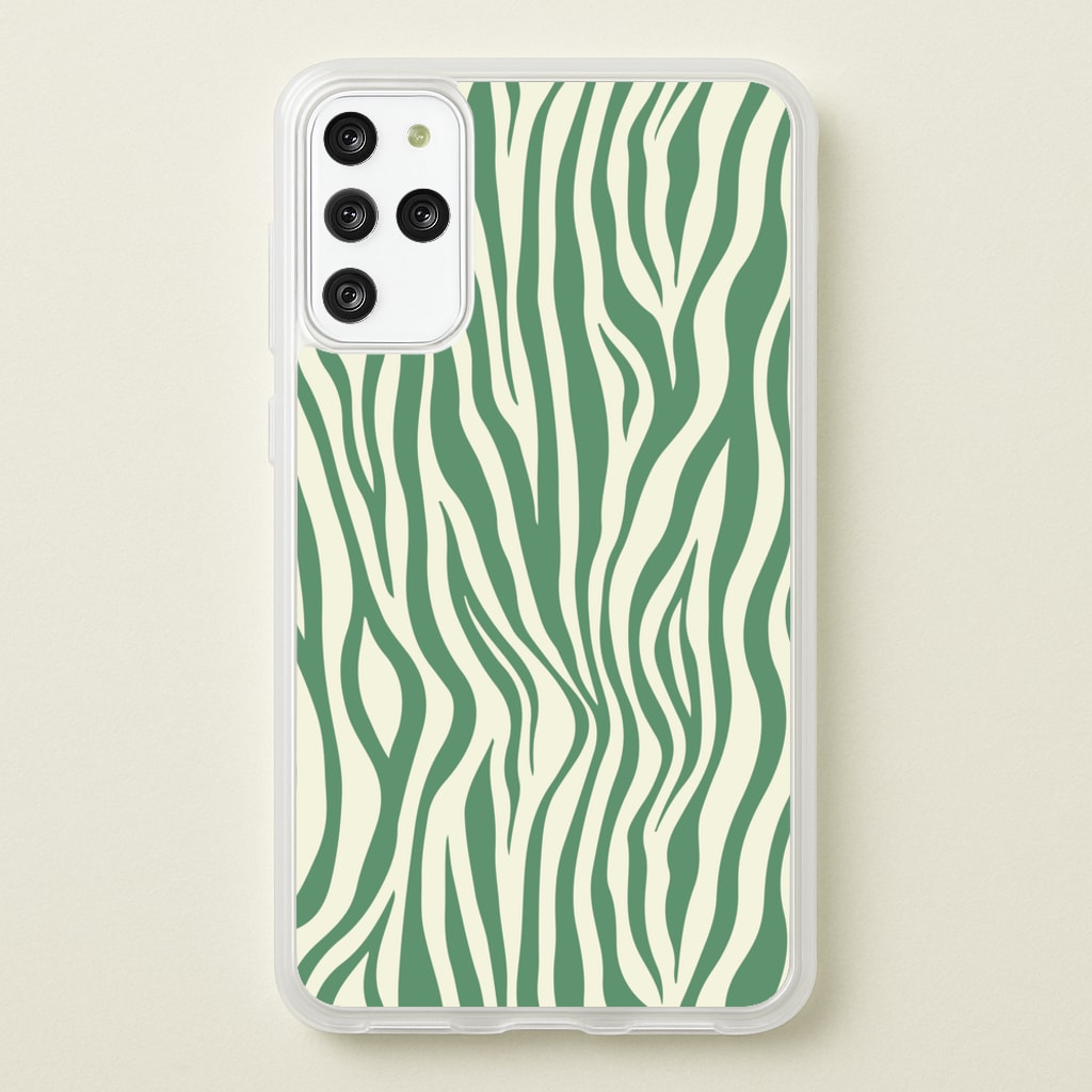 Green Zebra - Animal Patterns - Animal Patterns Phone Case for Galaxy S20 Plus