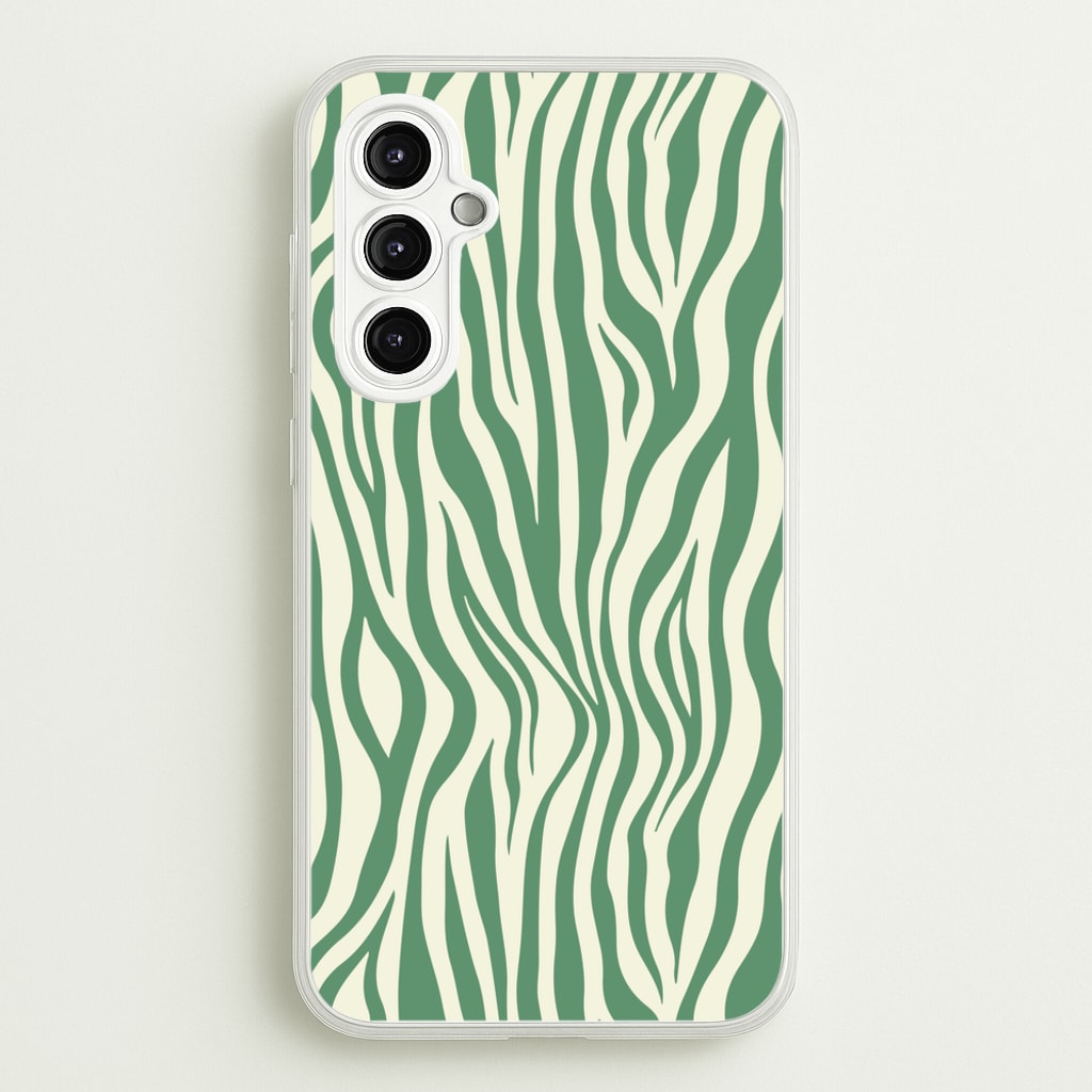Green Zebra - Animal Patterns - Animal Patterns Phone Case for Galaxy A14