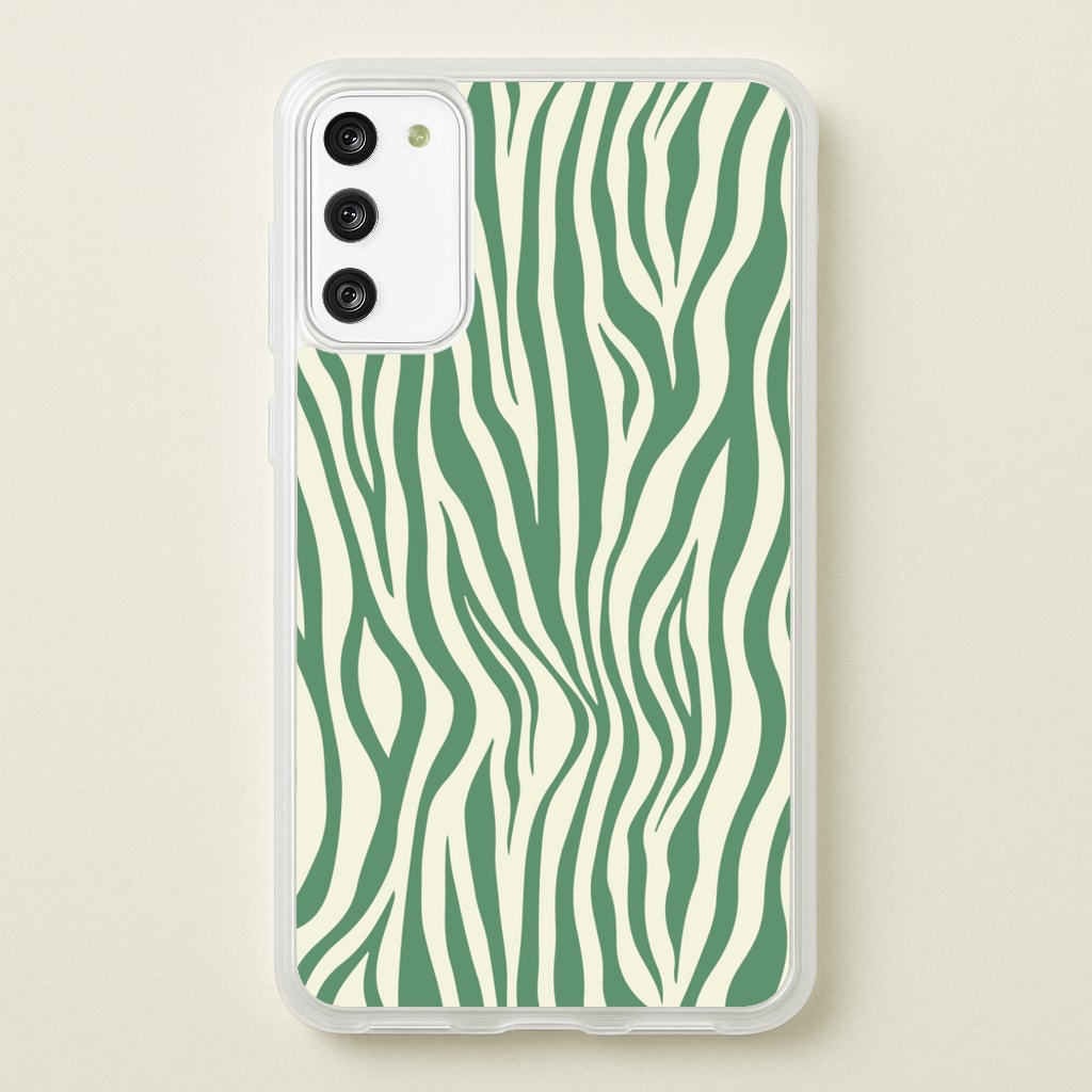 Green Zebra - Animal Patterns - Animal Patterns Phone Case for Galaxy S20