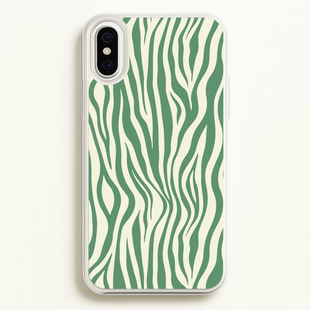 Green Zebra - Animal Patterns - Animal Patterns Phone Case for iPhone XS Max
