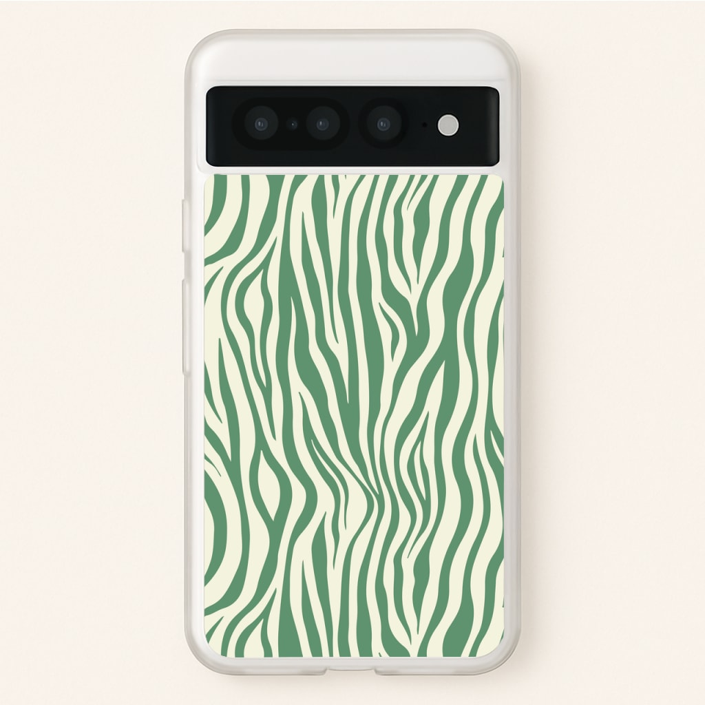 Green Zebra - Animal Patterns - Animal Patterns Phone Case for Google Pixel 7 Pro