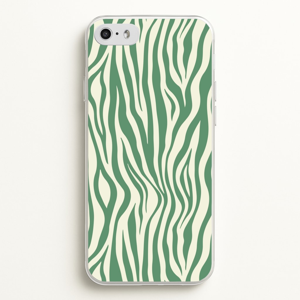 Green Zebra - Animal Patterns - Animal Patterns Phone Case for iPhone 5 / 5s / SE 2016