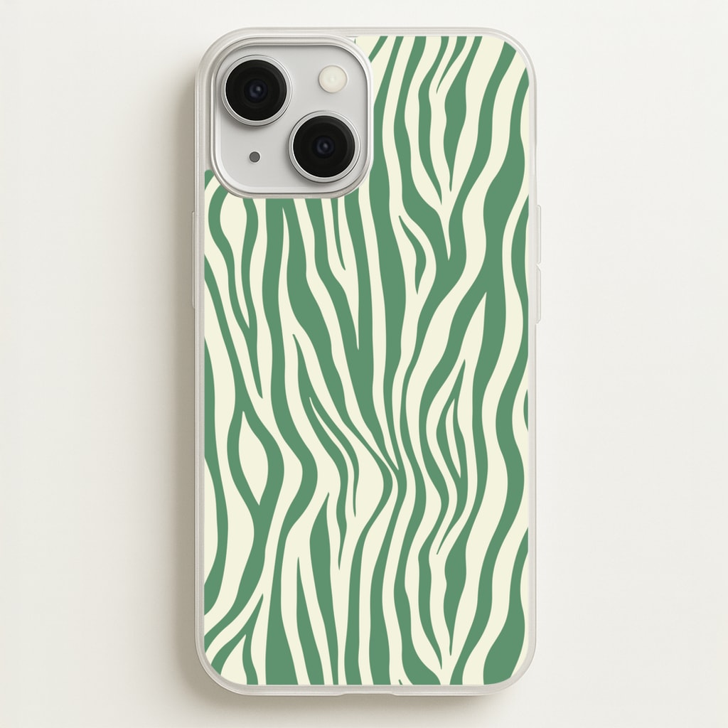 Green Zebra - Animal Patterns - Animal Patterns Phone Case for iPhone 13