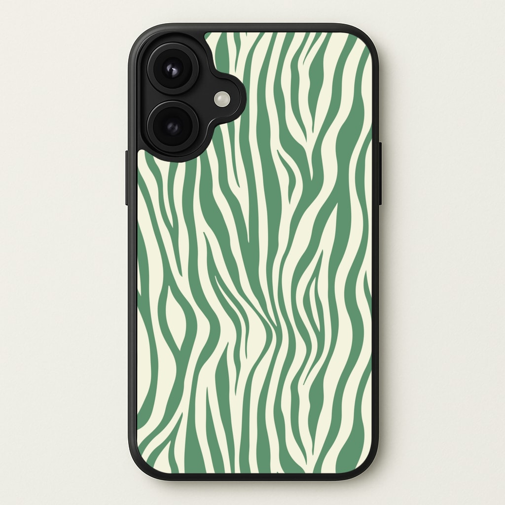 Green Zebra - Animal Patterns Phone Case for iPhone 17