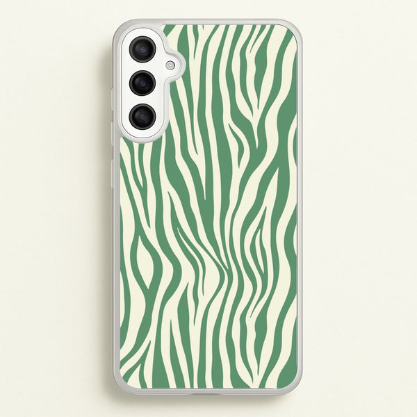 Green Zebra - Animal Patterns - Animal Patterns Phone Case for Galaxy A34