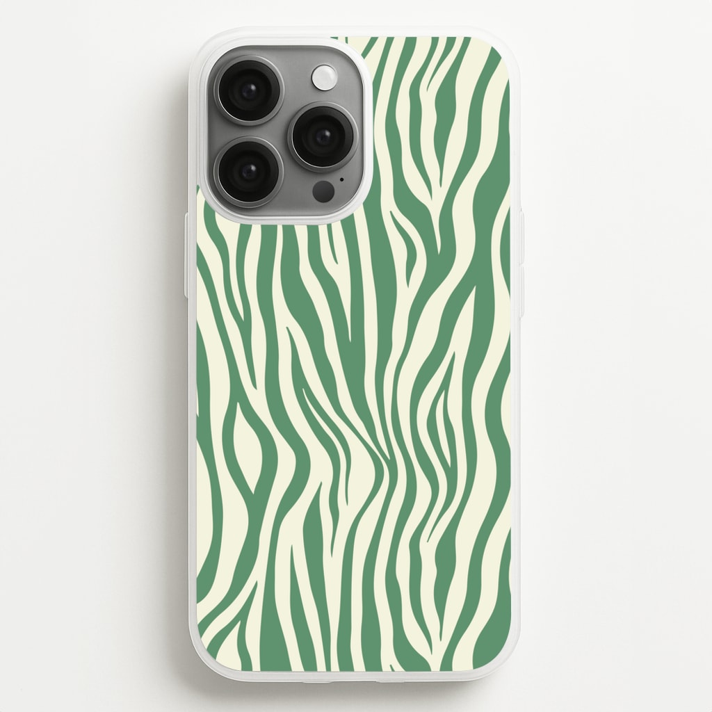 Green Zebra - Animal Patterns - Animal Patterns Phone Case for iPhone 13 Pro Max