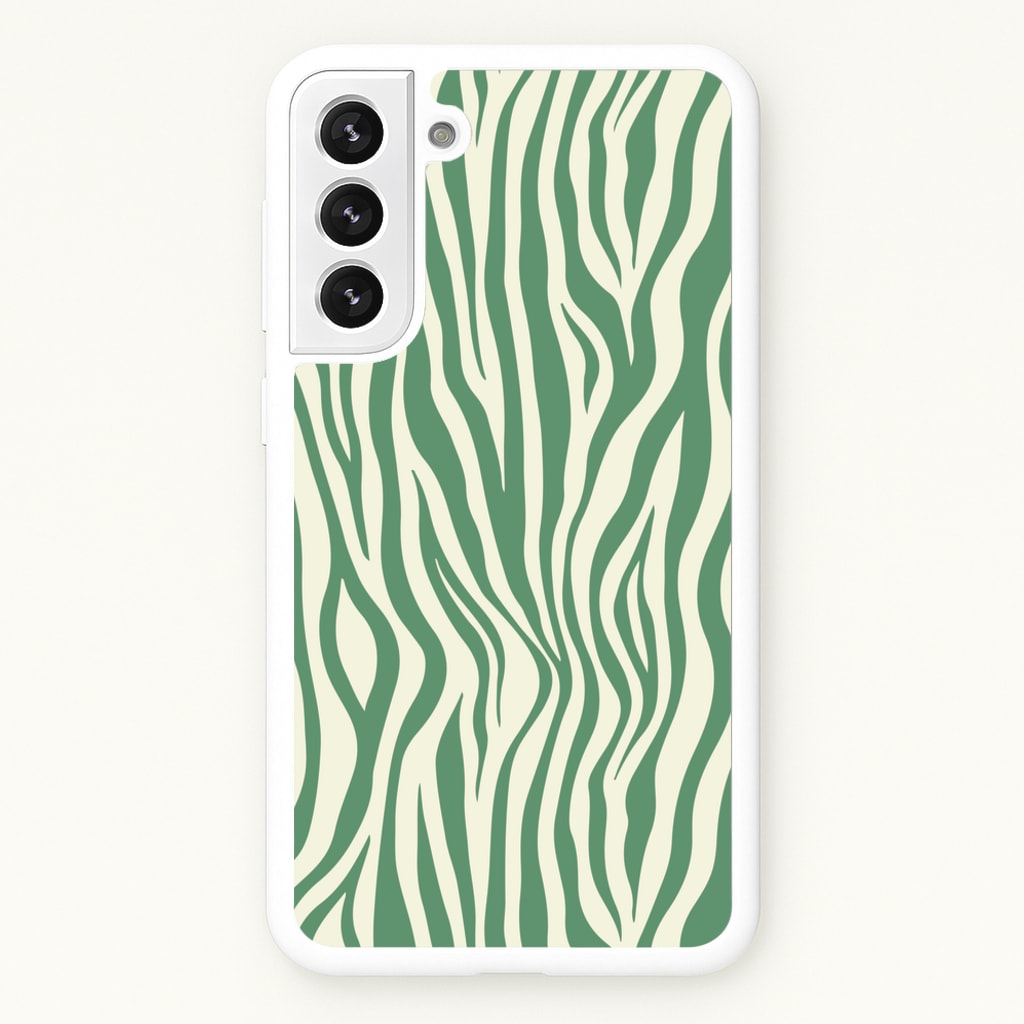 Green Zebra - Animal Patterns - Animal Patterns Phone Case for Galaxy S22 Plus