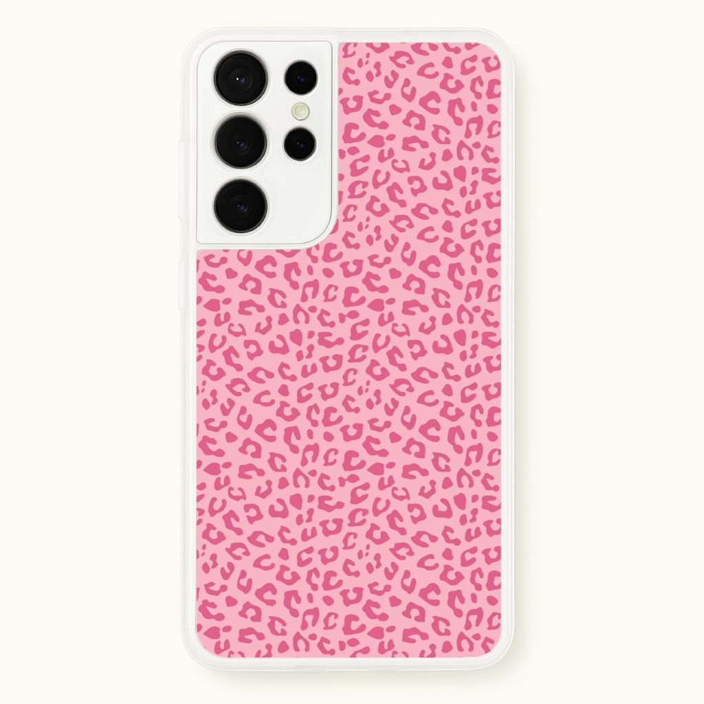 Pink Cheetah - Animal Patterns  - Animal Patterns Phone Case for Galaxy S21 Ultra