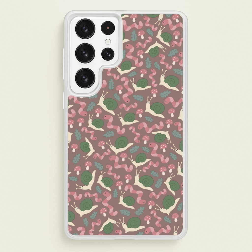 Snails - Animal Patterns - Animal Patterns Phone Case for Galaxy S22 Ultra