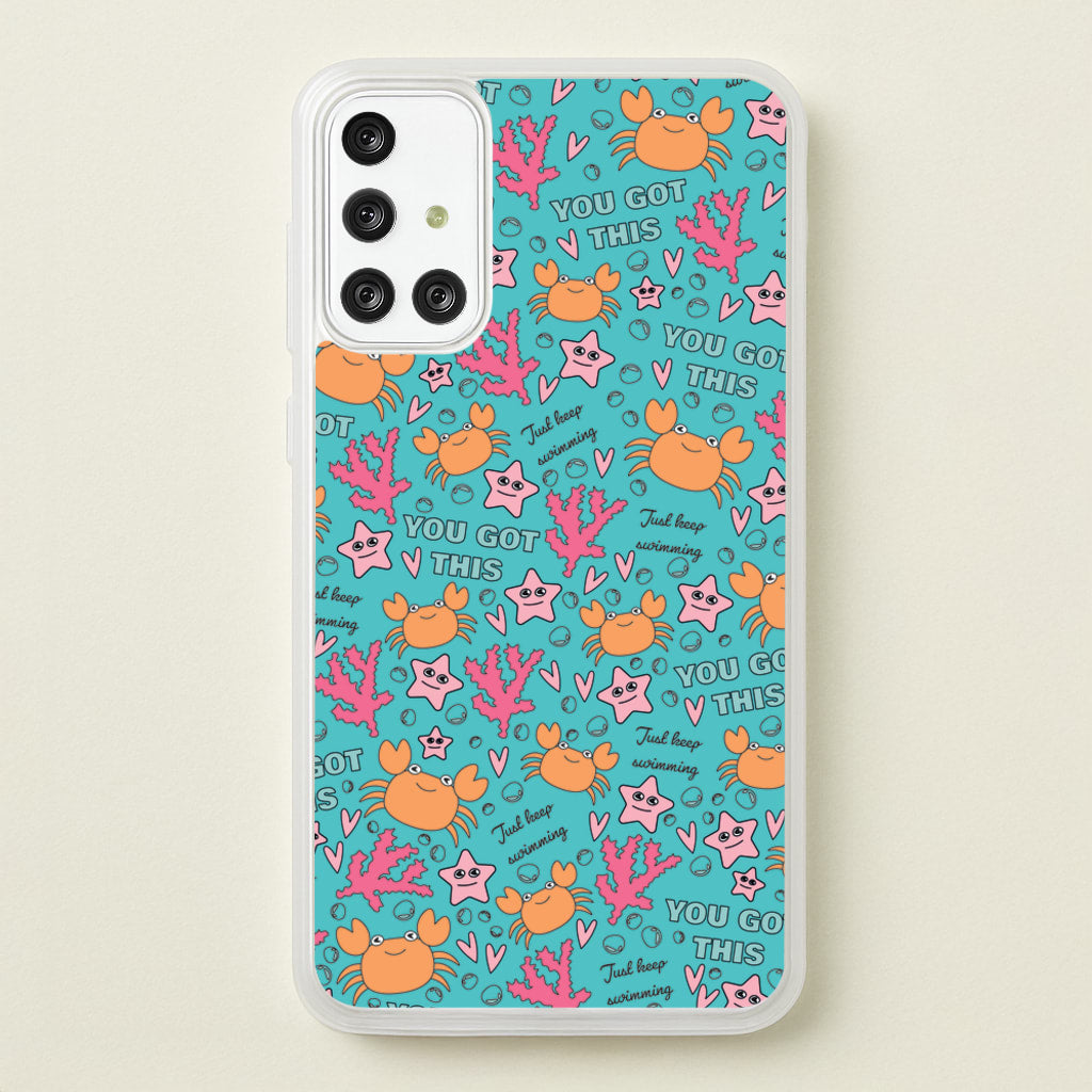 Crabs - Animal Patterns - Animal Patterns Phone Case for Galaxy A71