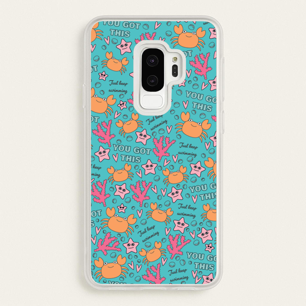 Crabs - Animal Patterns - Animal Patterns Phone Case for Galaxy S9 Plus
