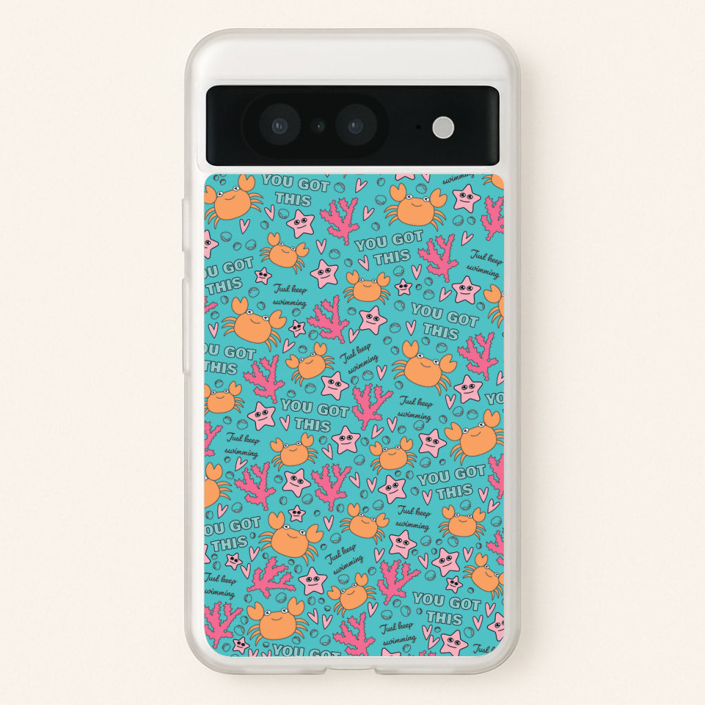 Crabs - Animal Patterns - Animal Patterns Phone Case for Google Pixel 8
