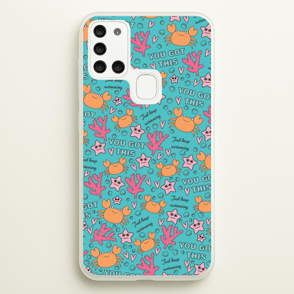 Crabs - Animal Patterns - Animal Patterns Phone Case for Galaxy A21s