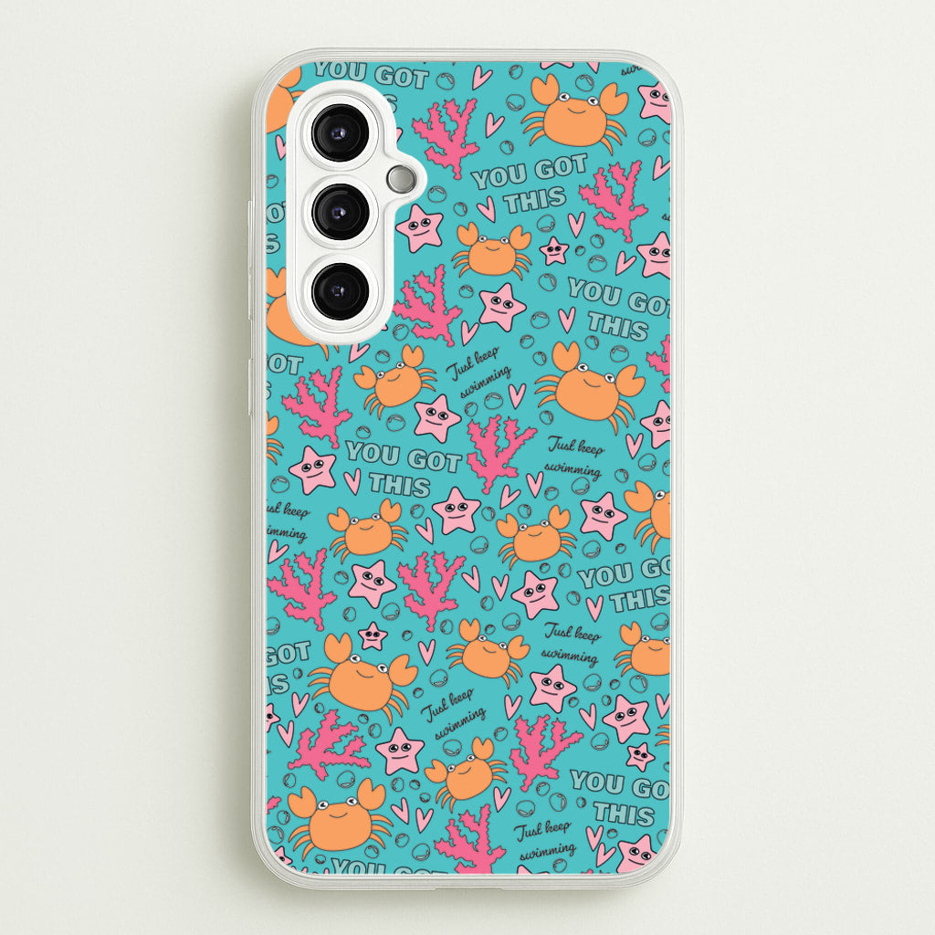 Crabs - Animal Patterns - Animal Patterns Phone Case for Galaxy A14