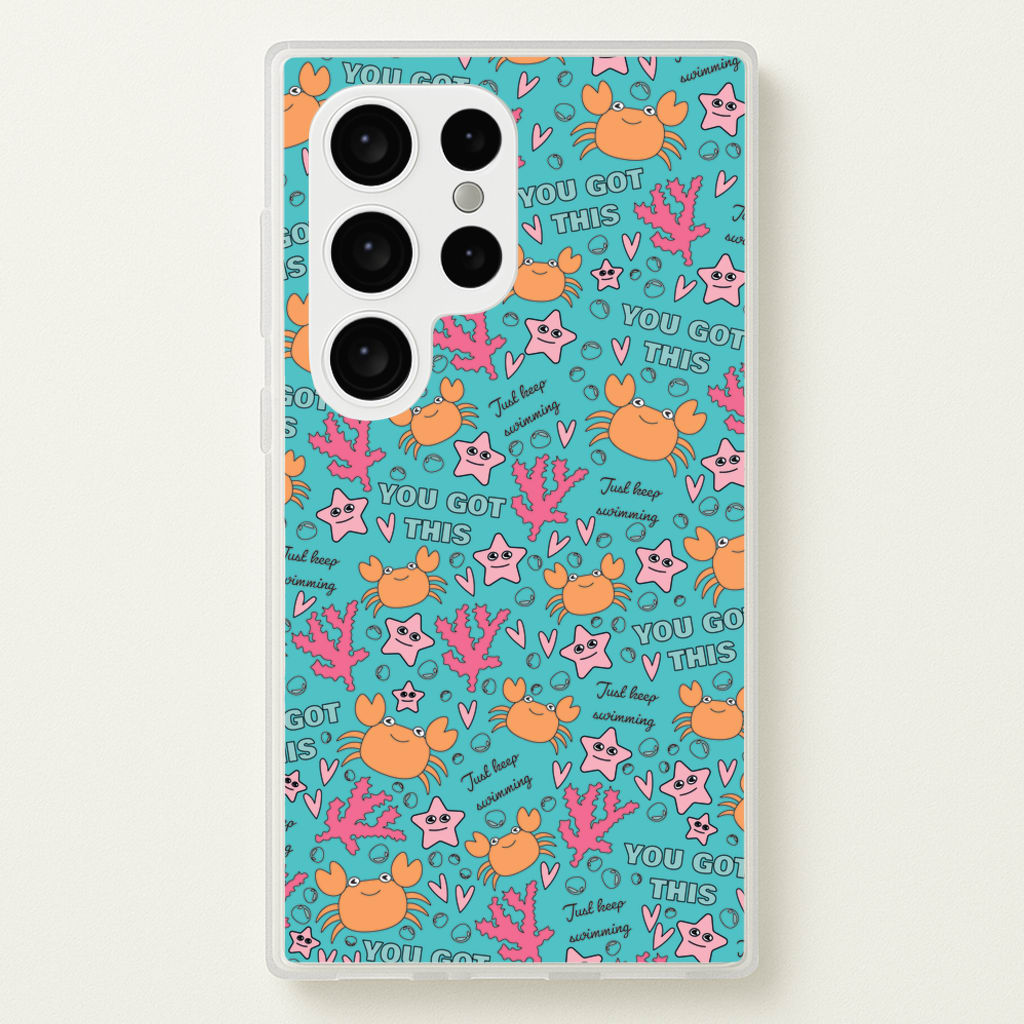 Crabs - Animal Patterns - Animal Patterns Phone Case for Galaxy S24 Ultra