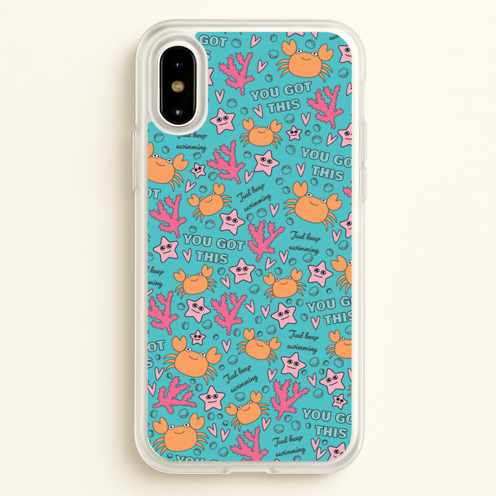 Crabs - Animal Patterns - Animal Patterns Phone Case for iPhone X / XS