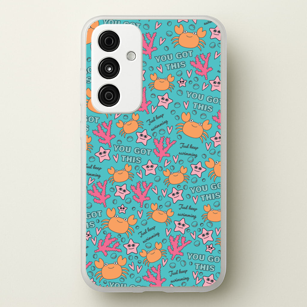 Crabs - Animal Patterns - Animal Patterns Phone Case for Galaxy A55