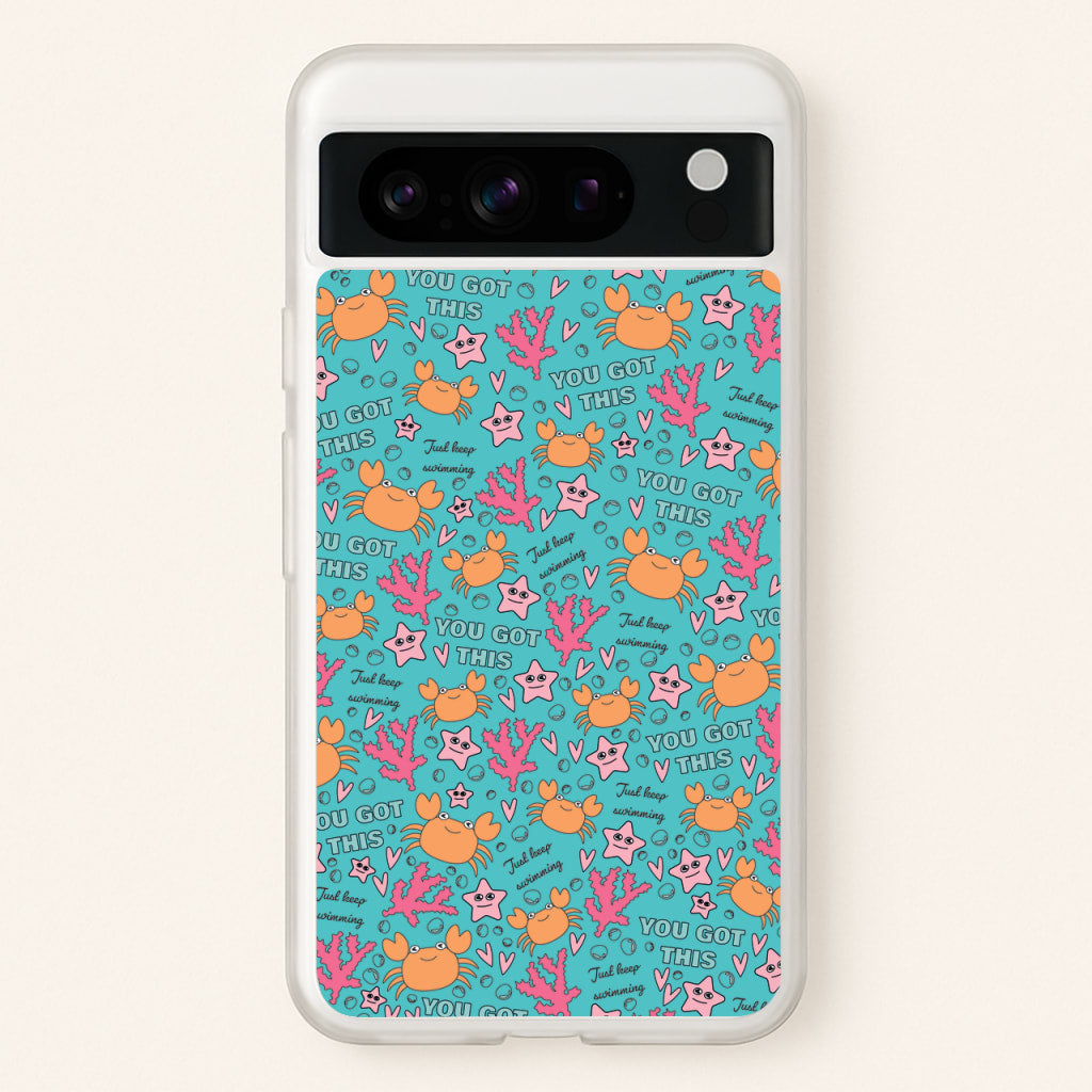 Crabs - Animal Patterns - Animal Patterns Phone Case for Google Pixel 8 Pro