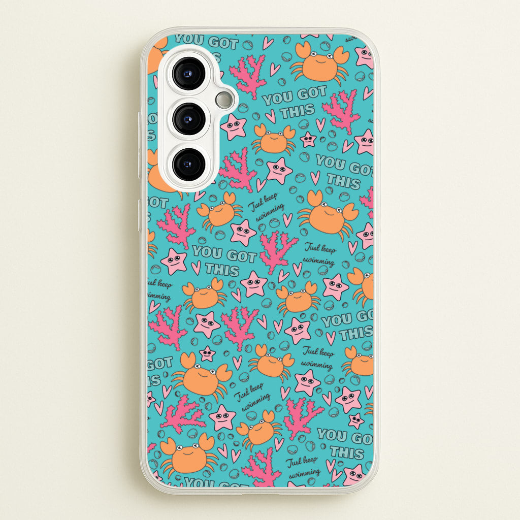 Crabs - Animal Patterns - Animal Patterns Phone Case for Galaxy A54