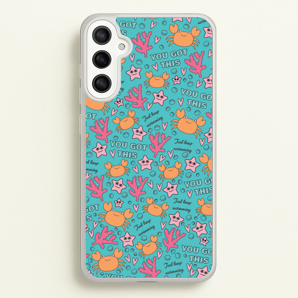 Crabs - Animal Patterns - Animal Patterns Phone Case for Galaxy A34