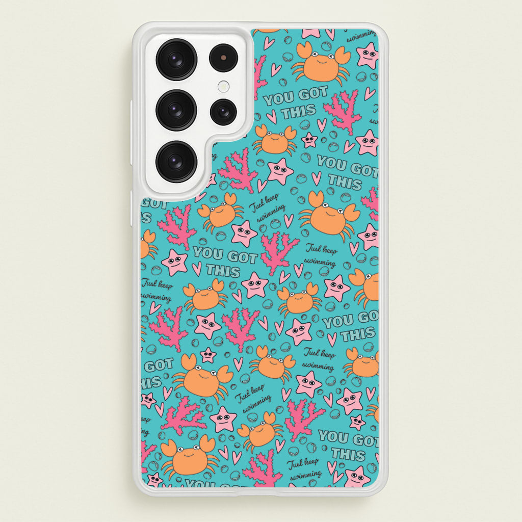 Crabs - Animal Patterns - Animal Patterns Phone Case for Galaxy S23 Ultra