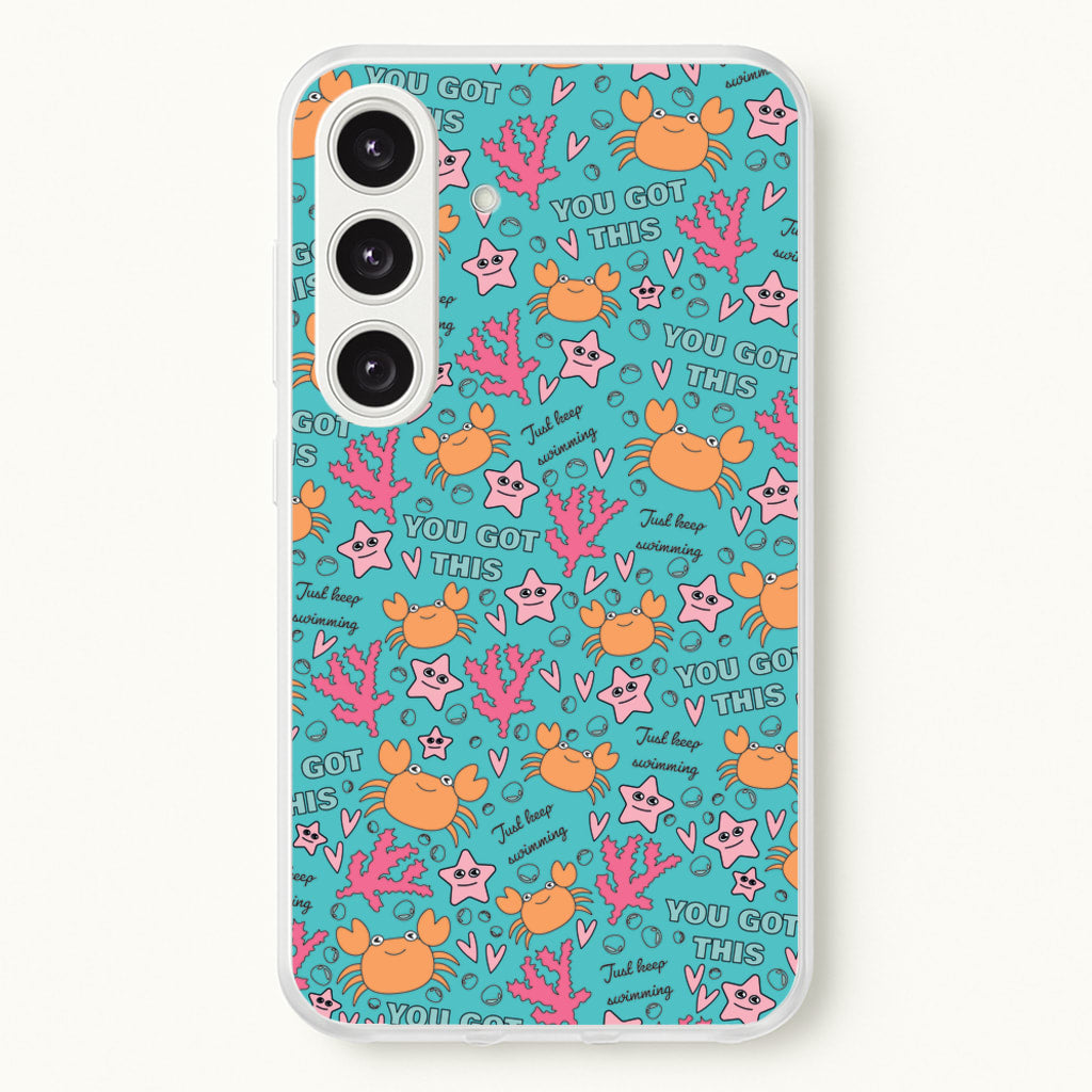 Crabs - Animal Patterns - Animal Patterns Phone Case for Galaxy S24